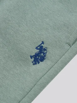 Vert - U.S. Polo Assn. Ensemble Sweat-shirt Col rond et Survêtement Double Horsemen