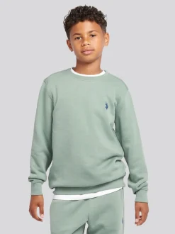 Vert - U.S. Polo Assn. Ensemble Sweat-shirt Col rond et Survêtement Double Horsemen