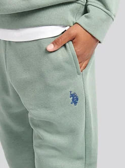 Vert - U.S. Polo Assn. Ensemble Sweat-shirt Col rond et Survêtement Double Horsemen