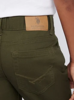 Vert - U.S. Polo Assn. Pantalon Bedford en velours côtelé 5 poches