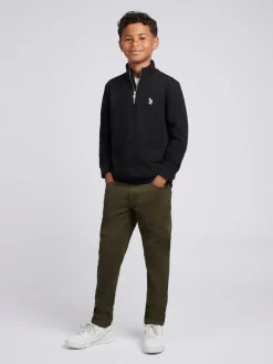 Vert - U.S. Polo Assn. Pantalon Bedford en velours côtelé 5 poches