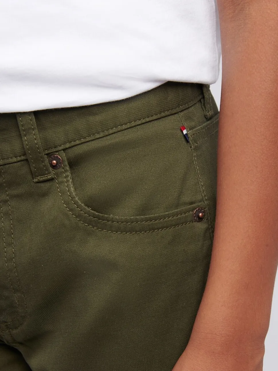 Vert - U.S. Polo Assn. Pantalon Bedford en velours côtelé 5 poches