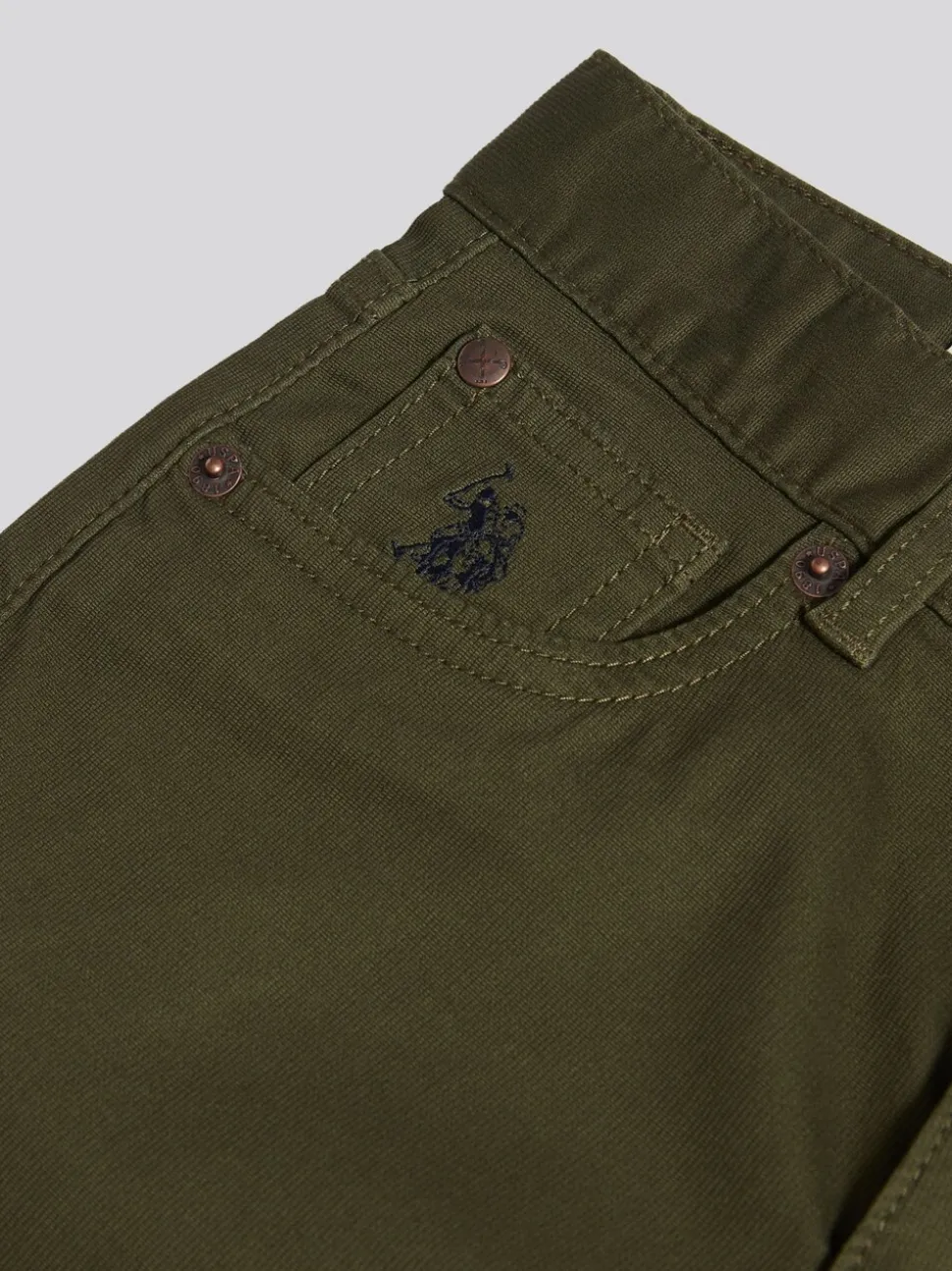 Vert - U.S. Polo Assn. Pantalon Bedford en velours côtelé 5 poches