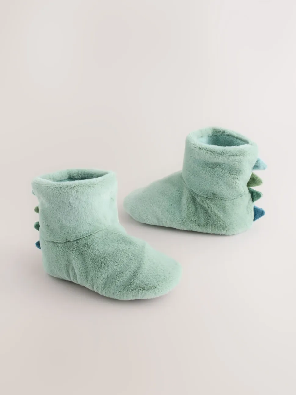 Vert avec dinosaure - Chaussettes chaussons souples