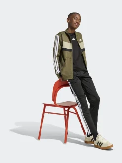 vert foncé - adidas Seasonal Essentials Tiberio 3-Rayure Tricot Kids Survêtement