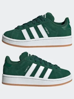 vert foncé - Baskets Adidas Original Campus 00s à lacets élastiques pour enfant