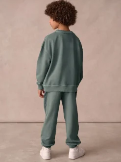 vert foncé - Ensemble Superdry sweat et short