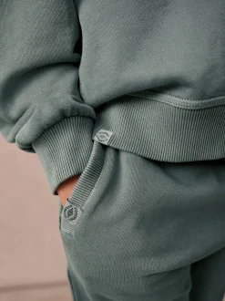 vert foncé - Ensemble Superdry sweat et short