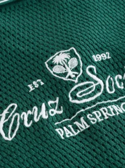 vert foncé - Polo boutonné en maille à manches courtes (3-16ans)