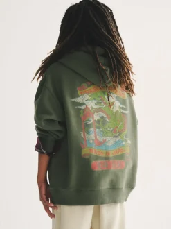 vert foncé - Sweat à capuche Superdry