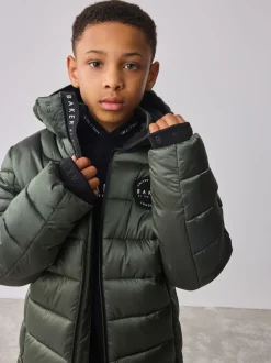 Vert kaki - Baker by Ted Baker Résistant à la douche Manteau matelassé Midweight