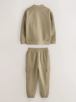 Vert kaki - Baker by Ted Baker Blouson, T-shirt et Joggings Ensemble 3 pièces