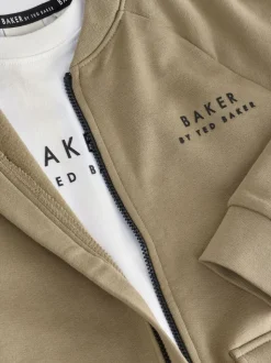 Vert kaki - Baker by Ted Baker Blouson, T-shirt et Joggings Ensemble 3 pièces
