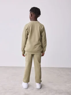 Vert kaki - Baker by Ted Baker Blouson, T-shirt et Joggings Ensemble 3 pièces