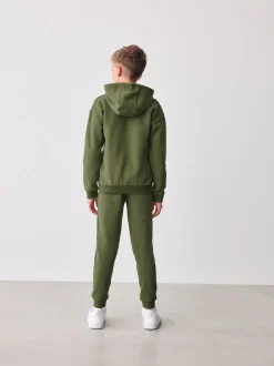 Vert kaki - Baker by Ted Baker - Ensemble à capuche et jogging zippés en coton 100%.