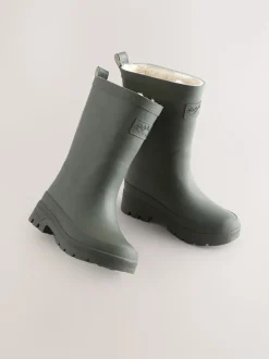 Vert kaki - Bottes en caoutchouc doublées