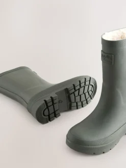 Vert kaki - Bottes en caoutchouc doublées