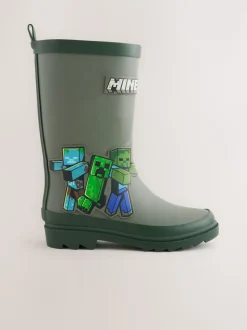 Vert kaki - Bottes en caoutchouc Minecraft