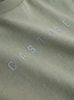 Vert kaki - Castore Lot de 3 t-shirts oversize en coton à logo à manches courtes