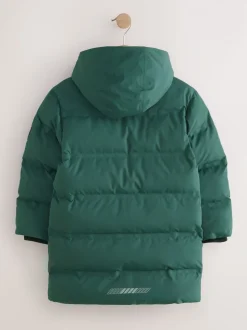 Vert kaki - Doudoune imperméable à Gamme longue doublée de polaire (3-17ans)