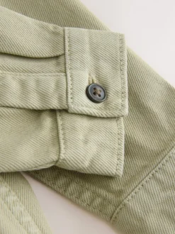 Vert kaki - Ensemble chemise et t-shirt à manches longues (3mois-7ans)