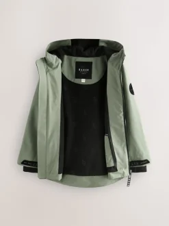 Vert kaki - Manteau Baker by Ted Baker doublé en polaire imperméable