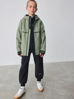 Vert kaki - Manteau Baker by Ted Baker doublé en polaire imperméable