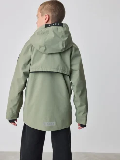 Vert kaki - Manteau Baker by Ted Baker doublé en polaire imperméable