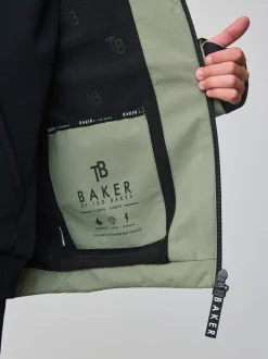 Vert kaki - Manteau Baker by Ted Baker doublé en polaire imperméable