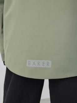 Vert kaki - Manteau Baker by Ted Baker doublé en polaire imperméable