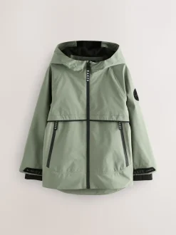 Vert kaki - Manteau Baker by Ted Baker doublé en polaire imperméable
