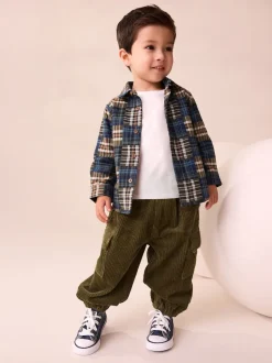 Vert kaki - Pantalon cargo en velours côtelé (3mths-7yrs)
