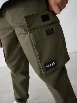 Vert kaki - Pantalon cargo Baker by Ted Baker