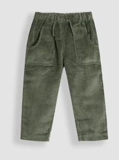 Vert kaki - Pantalon JoJo Maman Bébé en velours côtelé à enfiler