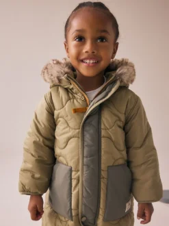 Vert kaki - Résistant à la douche Snowsuit (3mths-7yrs)