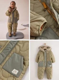 Vert kaki - Résistant à la douche Snowsuit (3mths-7yrs)