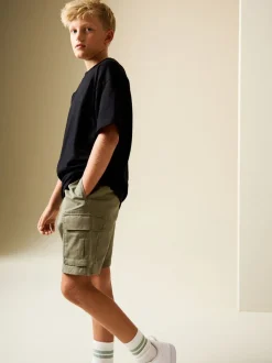 Vert kaki - Short cargo (3-16ans)