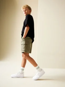 Vert kaki - Short cargo (3-16ans)