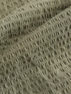 Vert kaki - Short tissé texturé 100% coton (3-16ans)