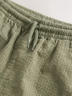 Vert kaki - Short tissé texturé 100% coton (3-16ans)