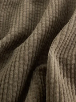 Vert kaki - Surchemise à capuche en velours côtelé (3-16ans)