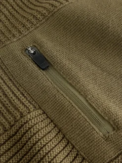 Vert kaki - Sweat-shirt à capuche en maille utilitaire (3-16ans)