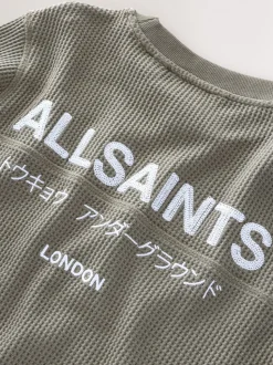 Vert kaki - Sweat-shirt smALLSAINTS Gaufré Underground oversize à Col rond