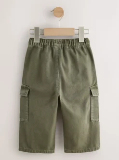 Vert kaki délavé - Pantalon cargo ample (3mois-7ans)