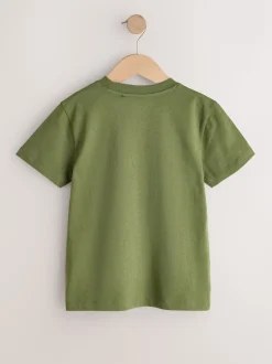 Vert kaki foncé - T-shirt Manches courtes (3-16ans)