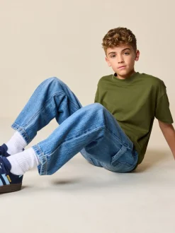 Vert kaki foncé - T-shirt Manches courtes (3-16ans)