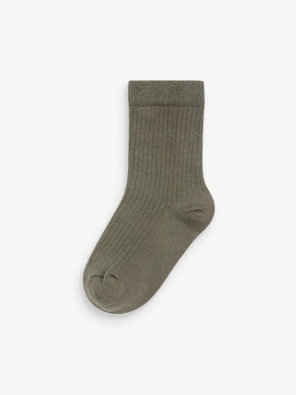 Vert kaki/gris - Paquet de chaussettes en coton riche à fines côtes 7