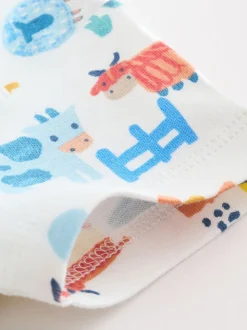 Vert motif ferme - Lot de 5 bodies bébé à manches courtes