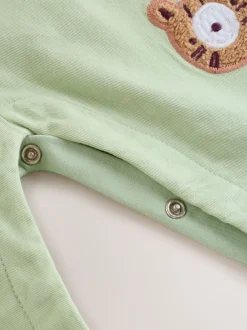 Vert motif safari Animal - Ensemble salopette et body en sergé pour bébé (0mths-2yrs)