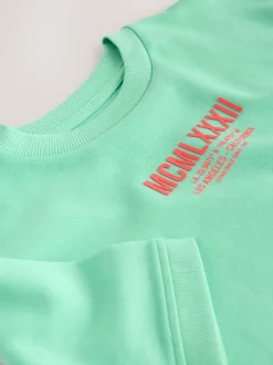 Vert vif - T-shirt graphique Imprimé Heavyweight Manchester Courts (3-16ans)